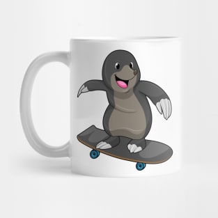 Mole as Skater with Skateboard Mug